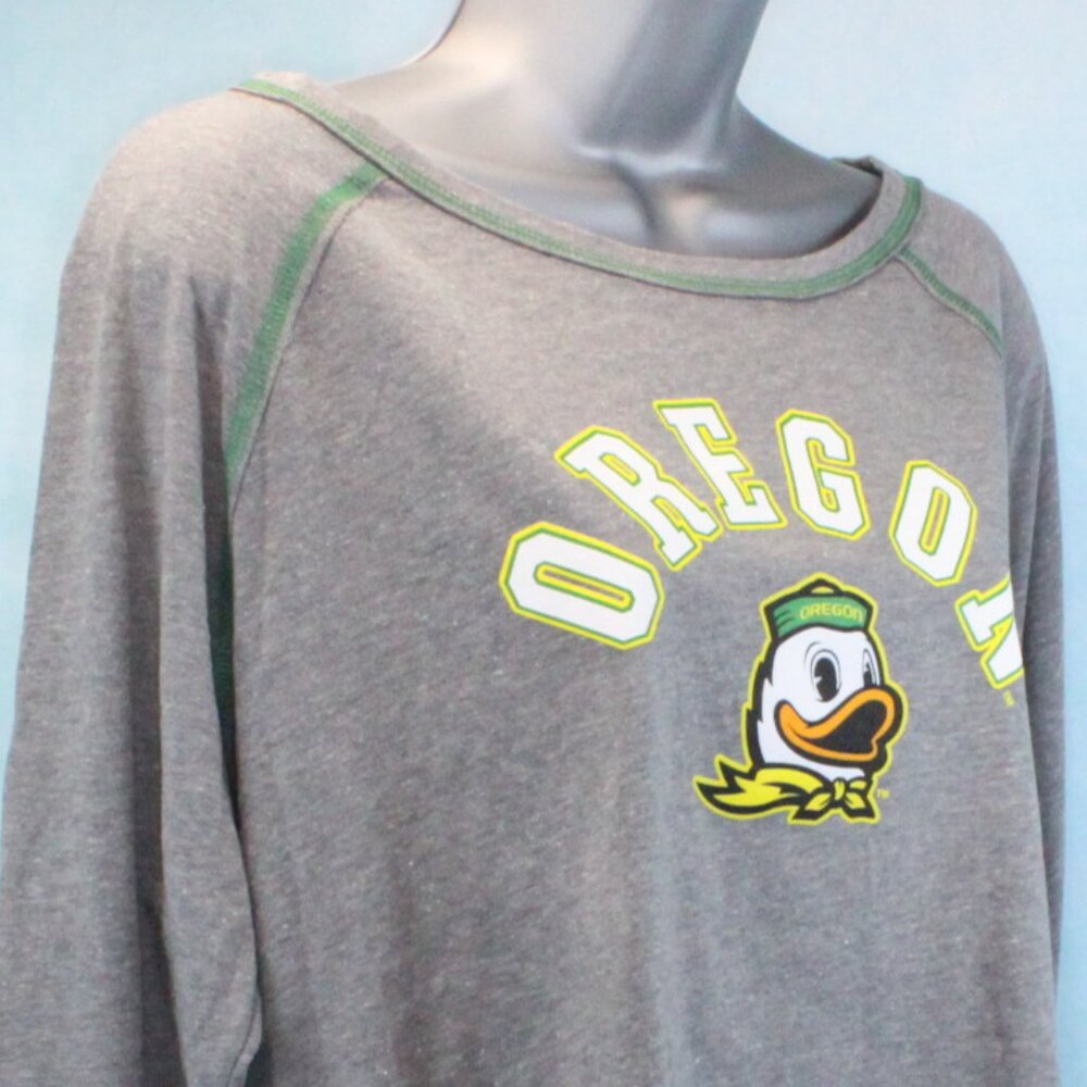 Oregon Ducks Long Sleeve Scoop Neck Crop Top Women's
